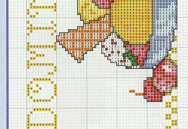 Schema punto croce gratis macedonia di frutta