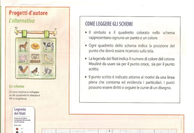 Schema punto croce la fattoria con vari animali (2)
