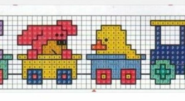 Schemi punto croce animali per bambini 4270