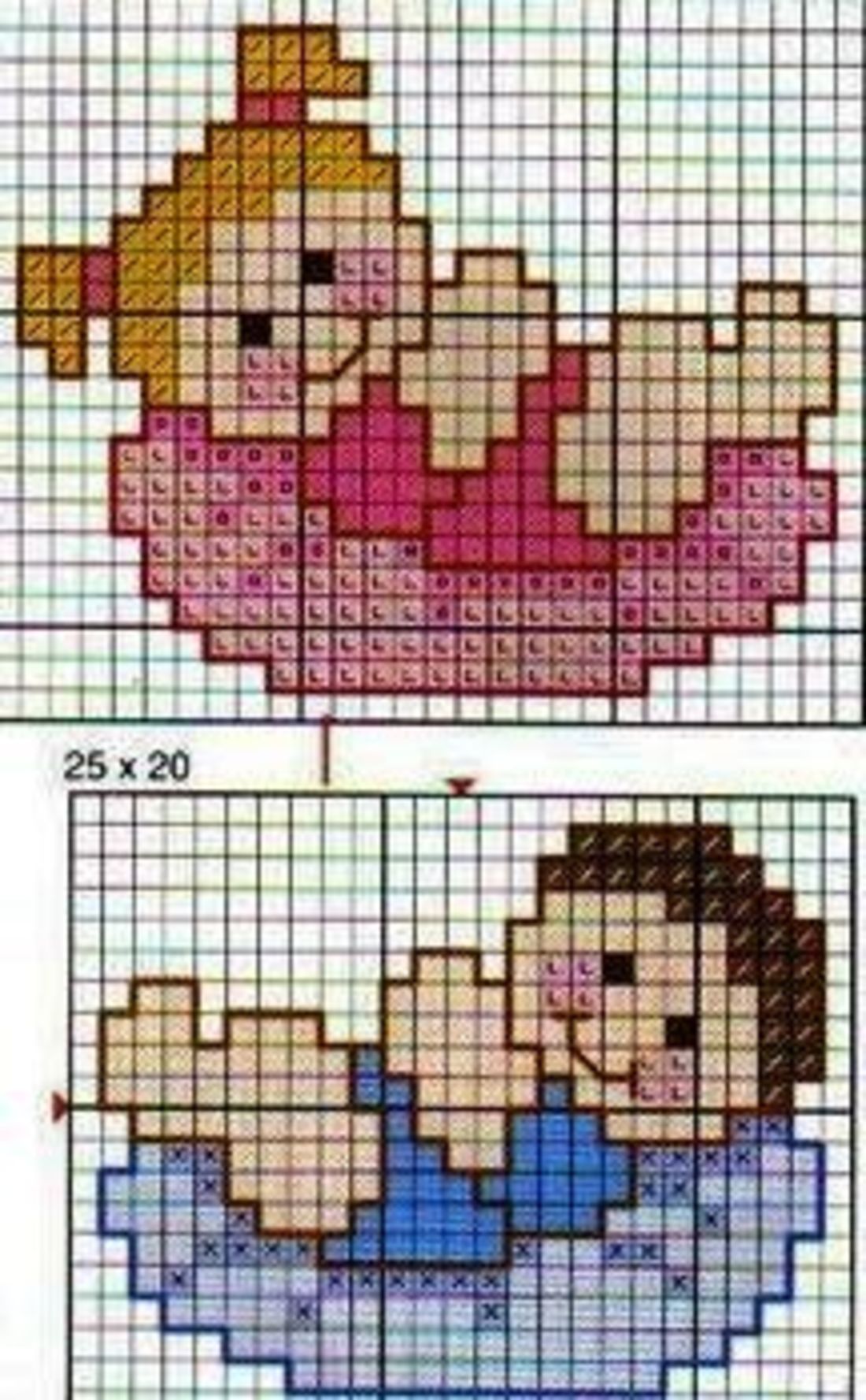 Schemi punto croce animali per bambini 4312