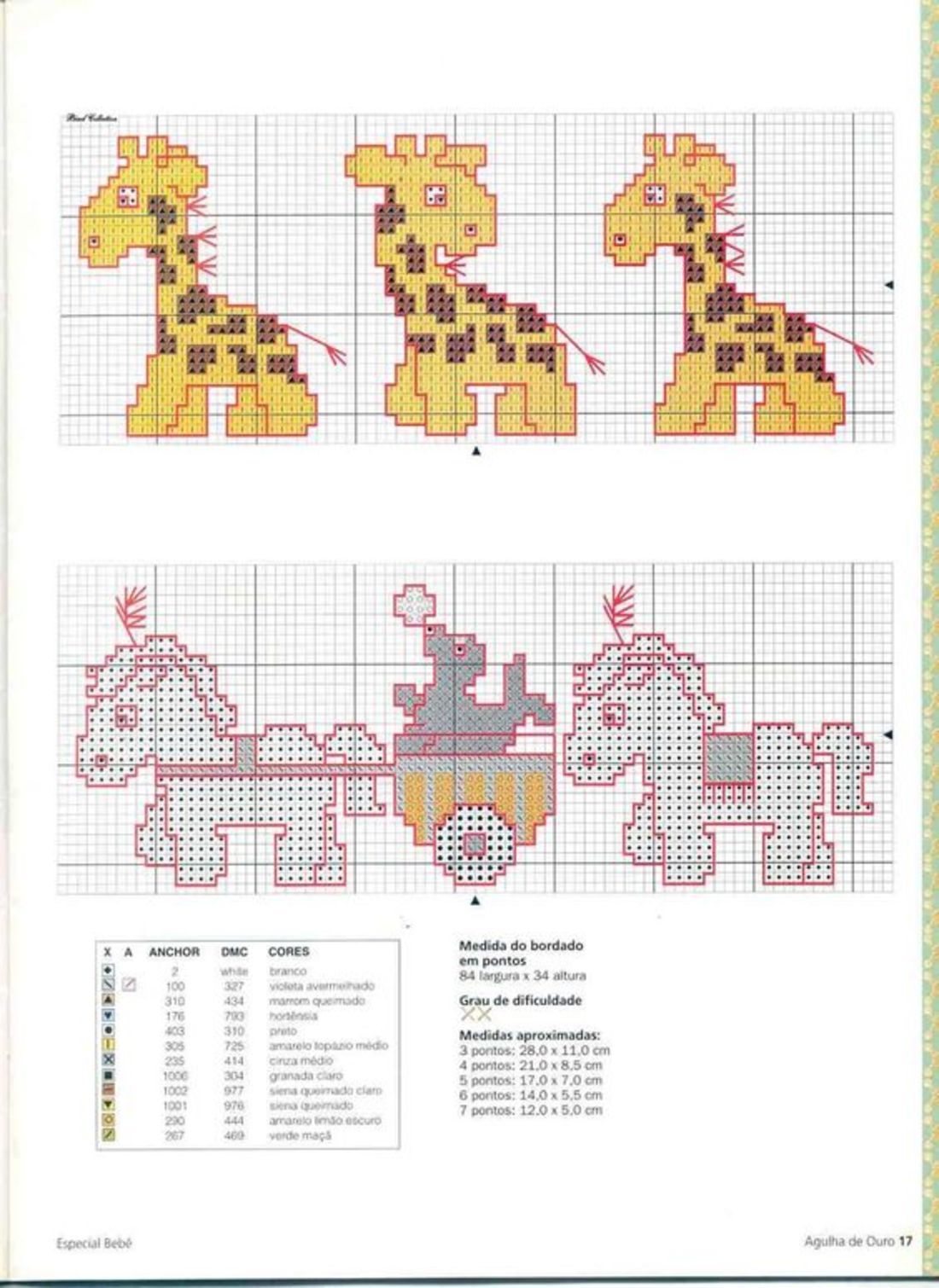 Schemi punto croce bavaglini animali 3836