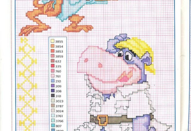 Schemi punto croce da ricamare gratis cartoni animati (3)