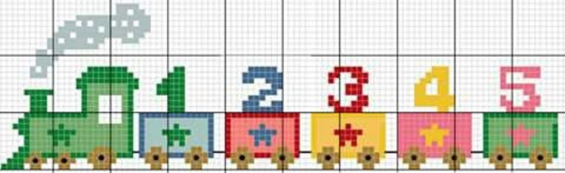 Schemi punto croce piccoli per bavaglini 9387