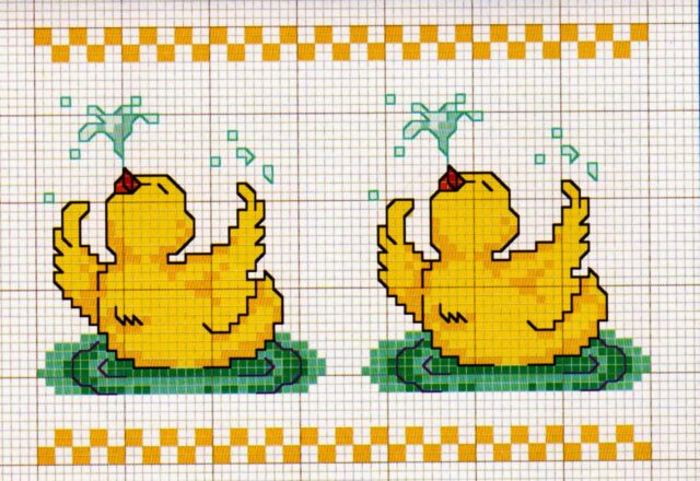 Schemi punto croce piccoli per bavaglini 9403