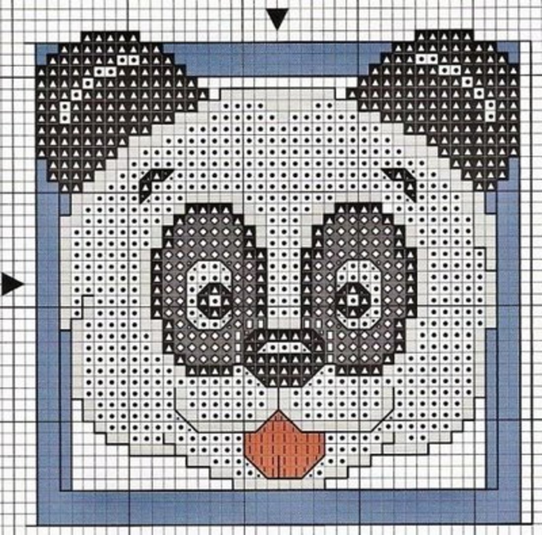 Schemi punto croce piccoli per bavaglini 9605