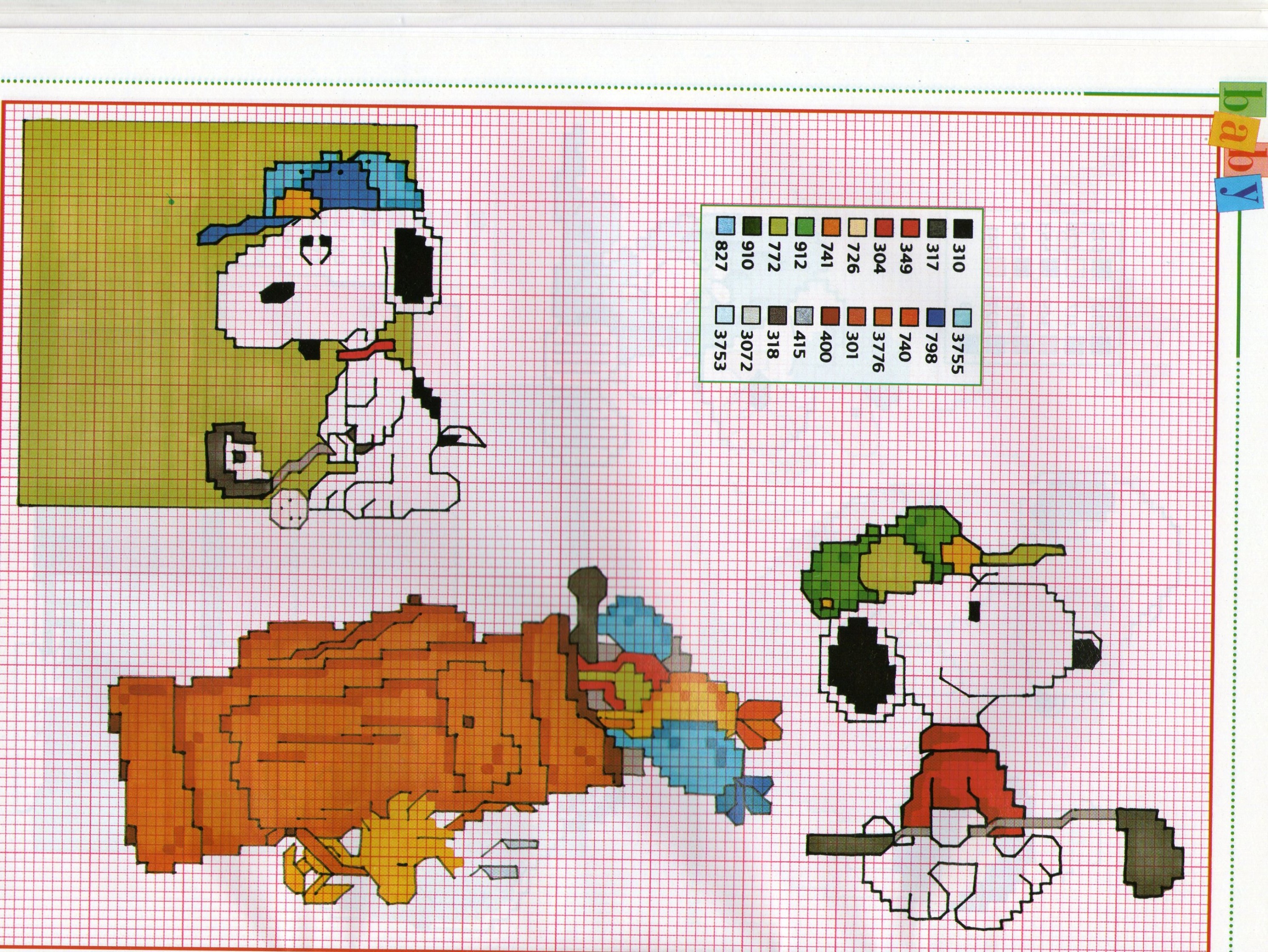 Snoopy e il golf schemi gratis punto croce