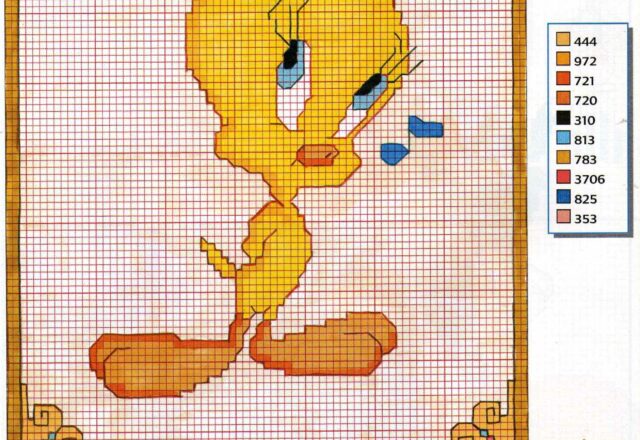 Titti angioletto con aureola schema punto croce