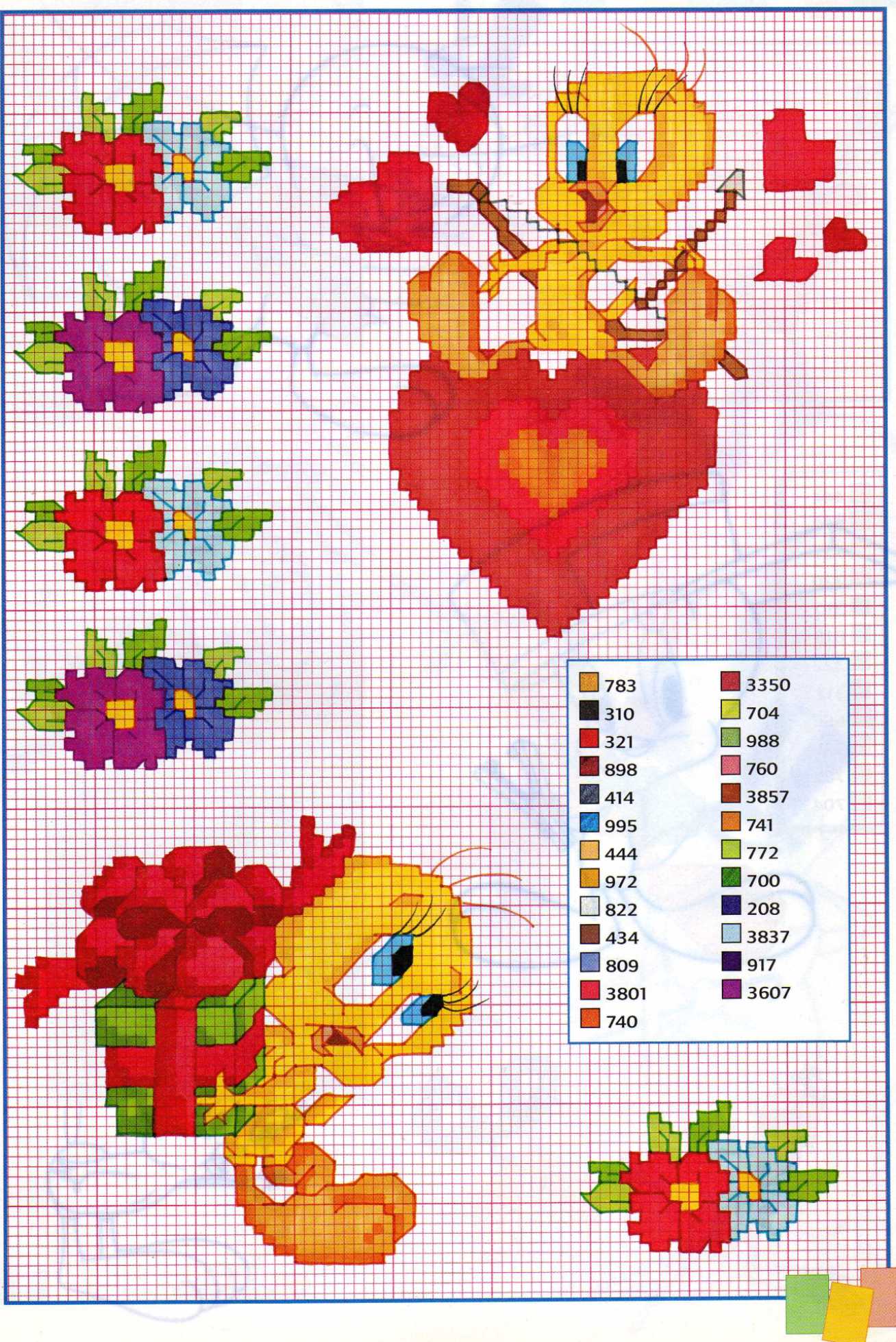 Titti piccolo cupido schemi punto croce piccoli