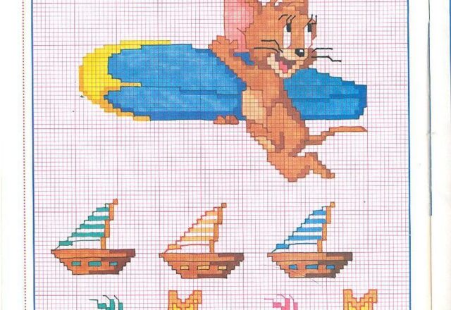 Tom and Jerry e il surf schemi punto croce