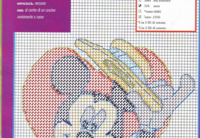 Toppe schemi punto croce con Topolino Minnie Pluto Paperino Paperina (1)