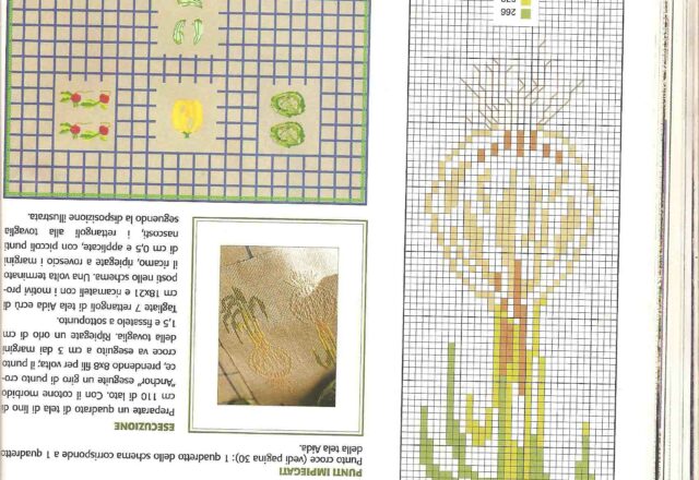 Tovaglia punto croce con la verdura (3)