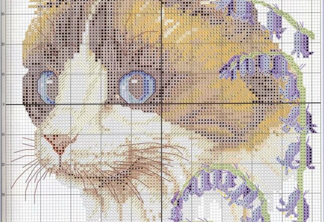 Un gatto realistico schema punto croce gratis (2)