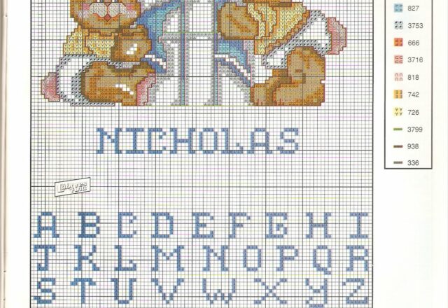 alfabeto azzurro e orsetti per bavaglino è nato nicholas (1)
