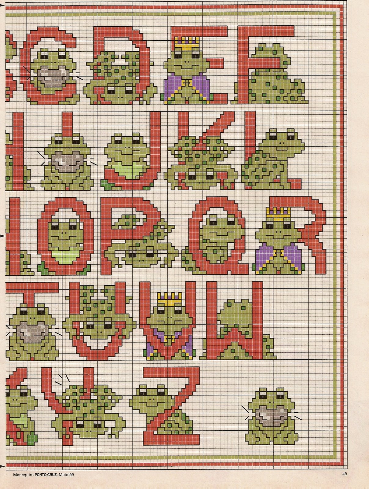alfabeto punto croce con rane (2)