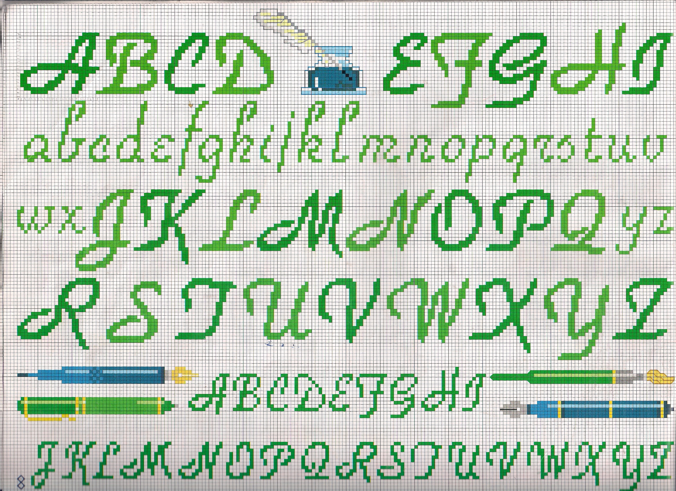 alfabeto stampatello stilizzato