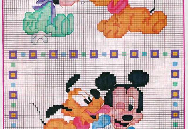 baby pippo pluto topolino schema 320