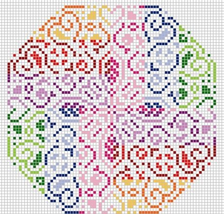 biscornu arcobaleno