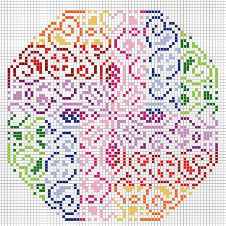 biscornu arcobaleno