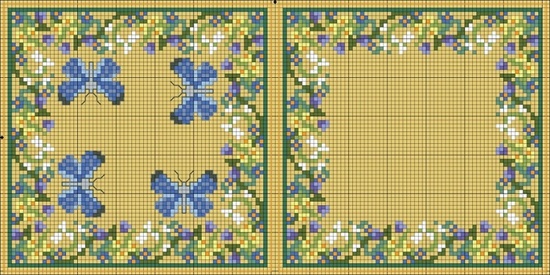 biscornu fiorellini farfalle