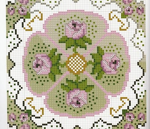 biscornu quadrato rose (2)