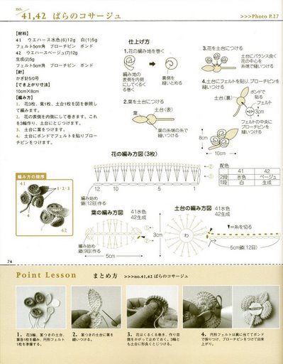 boccioli di roselline uncinetto semplici (2)