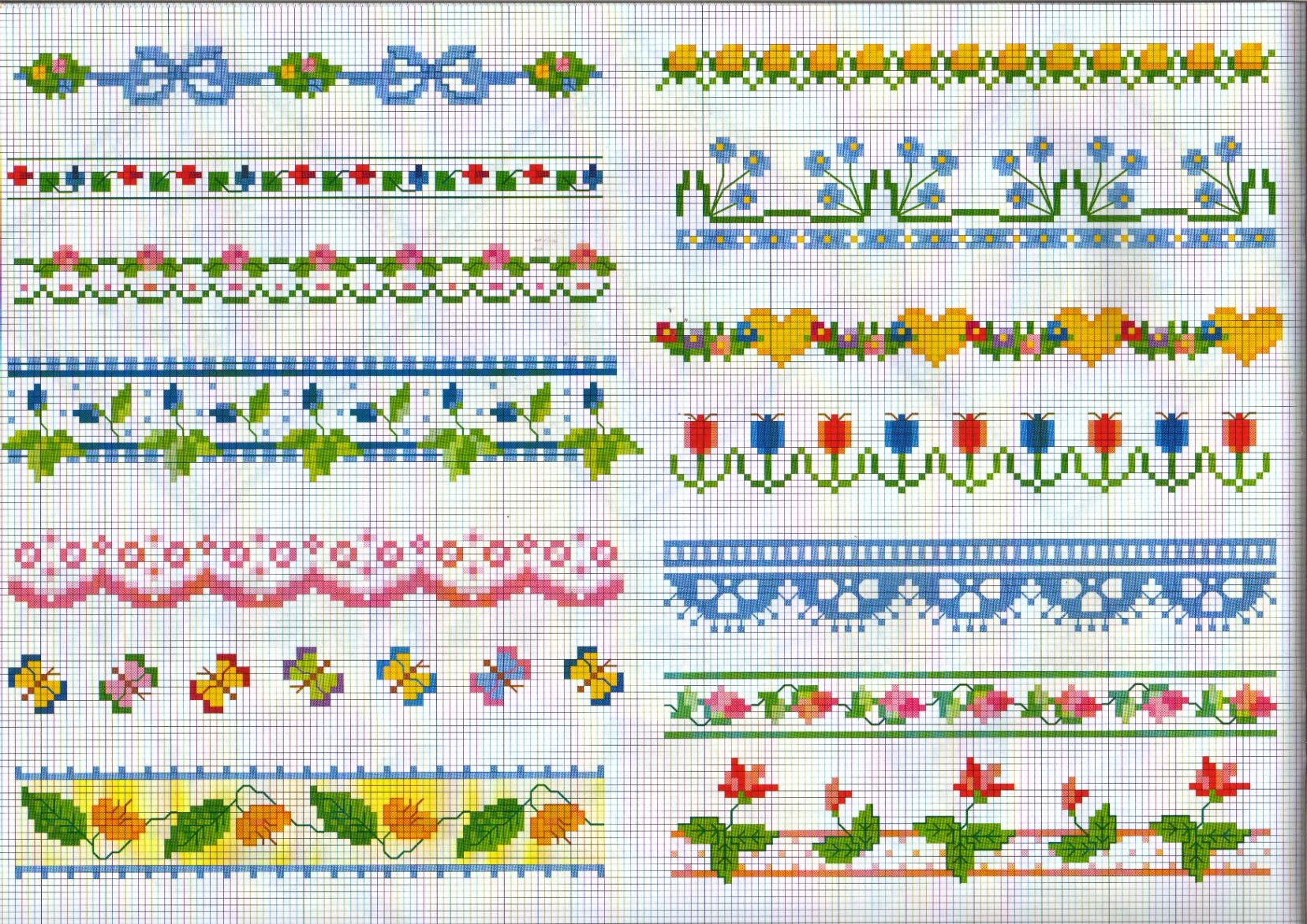 bordure semplici fiorellini