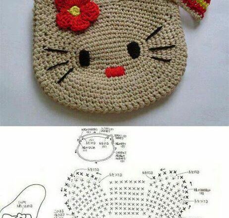 borsetta hello kitty uncinetto