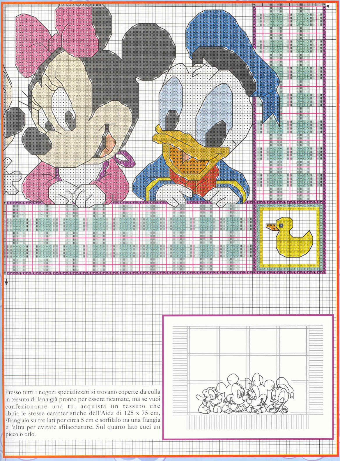 copertina punto croce schema con Disney Bebè (4)