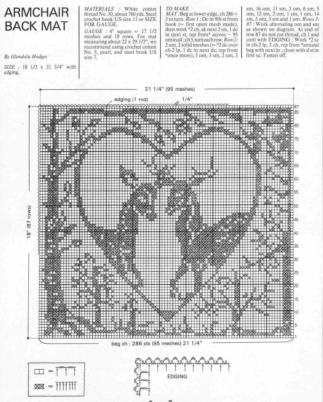 cuscino con cuore e cerbiatti schema filet uncinetto