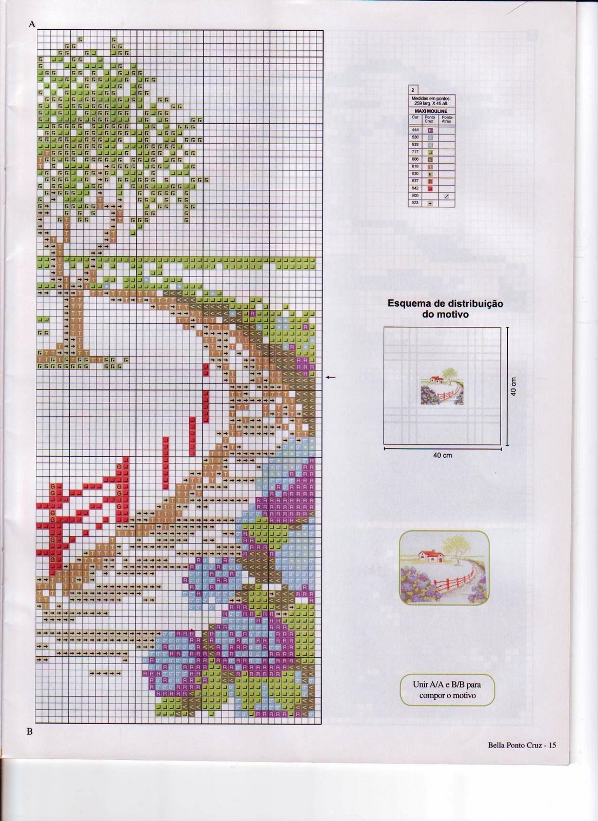 cuscino punto croce casa con ortensie (3)