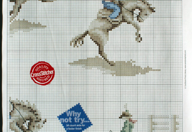 cuscino punto croce cowboy a cavallo (2)