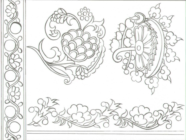 disegni da ricamare fiori e bordi