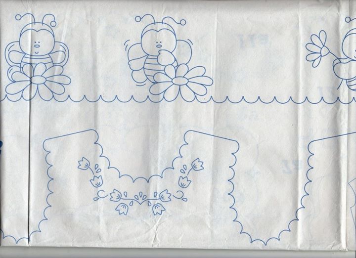 disegno da ricamare camicina della fortuna e lenzuolino coccinelle (3)
