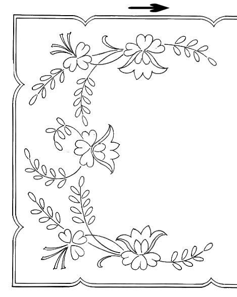 disegno da ricamare centro rettangolare