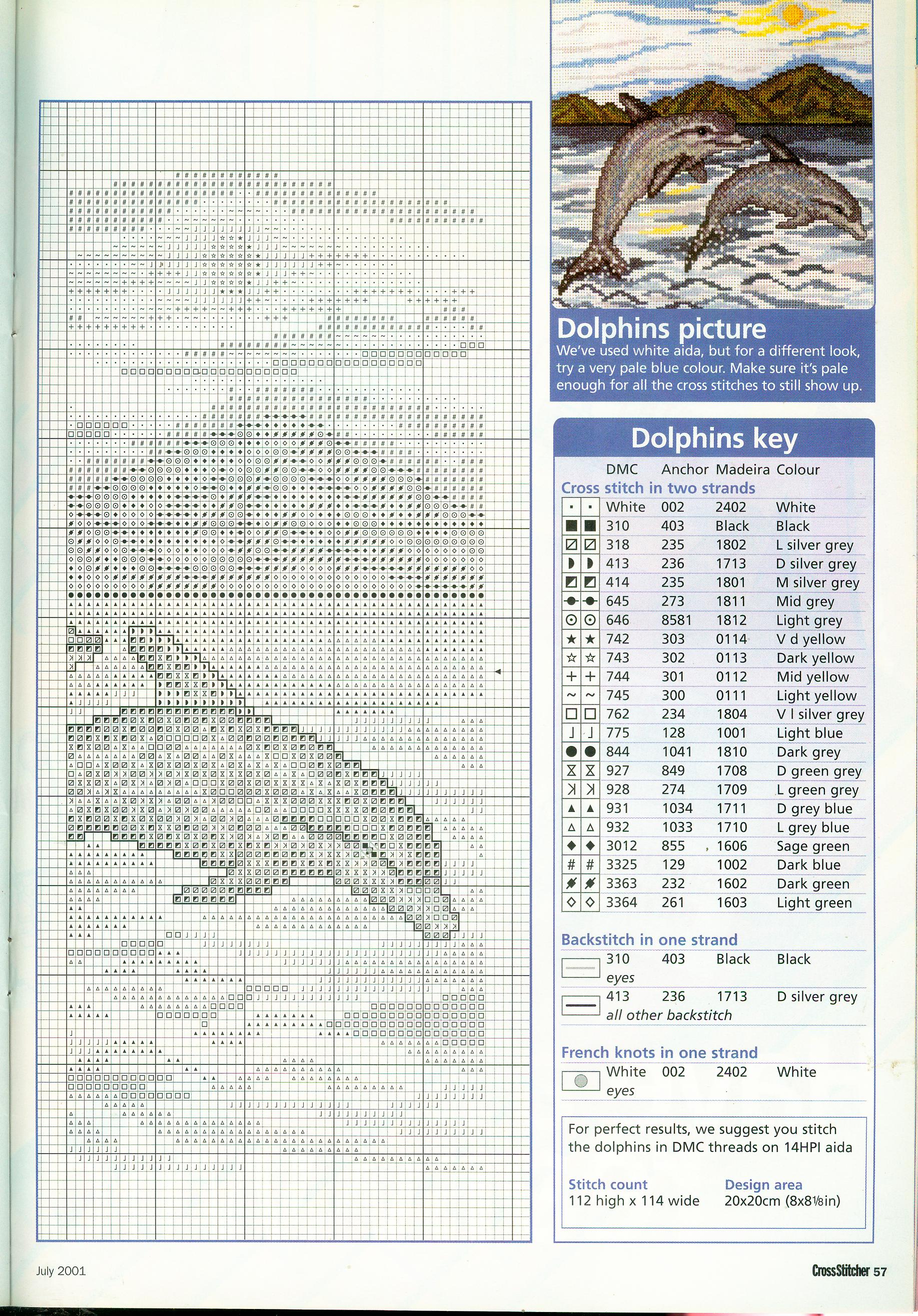 due delfini in schema punto croce (3)