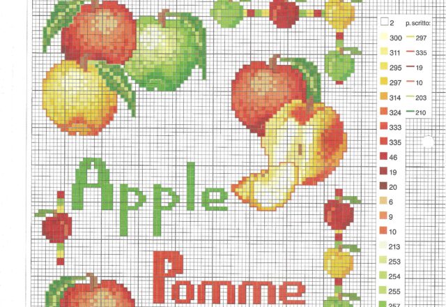 frutta mele rosse verdi