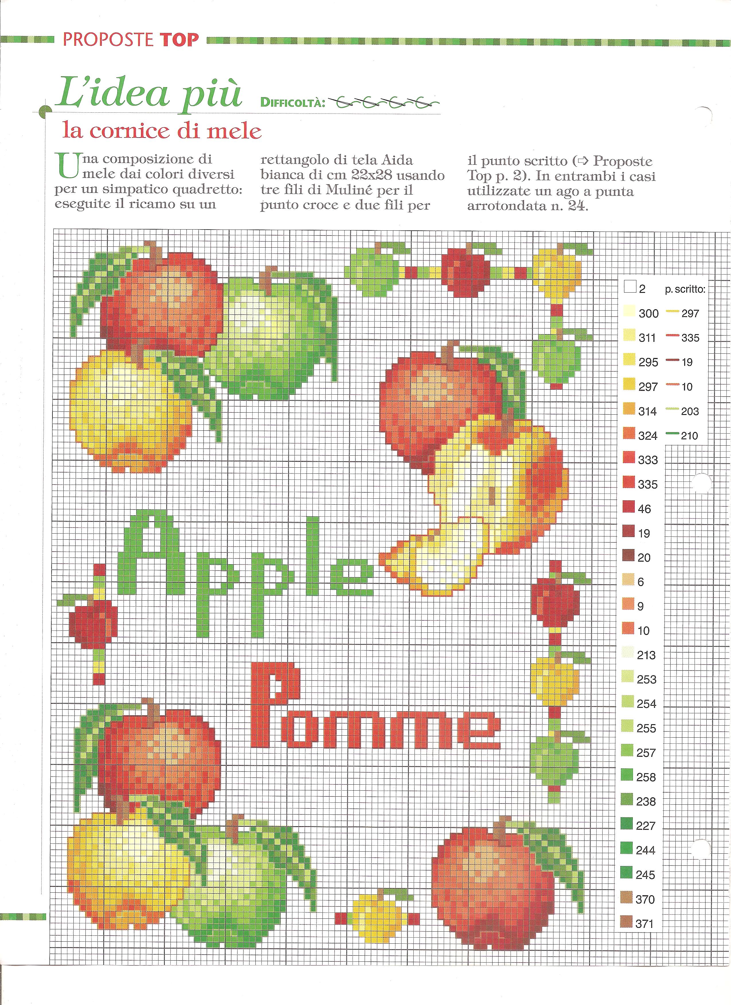 frutta mele rosse verdi