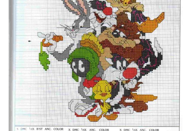 i personaggi Looney Tunes a punto croce