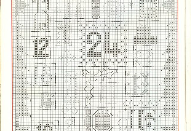il calendario dell’ avvento a punto croce (2)