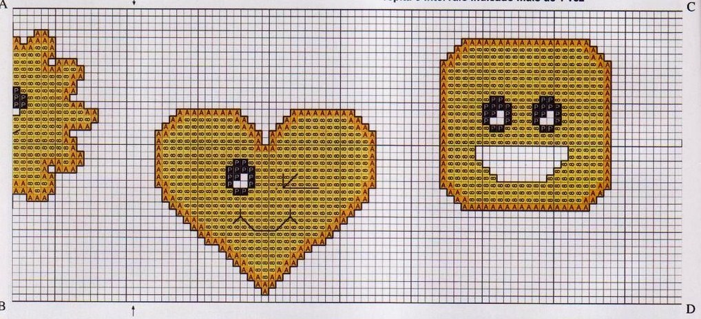 lenzuolino punto croce stelle e cuori (3)