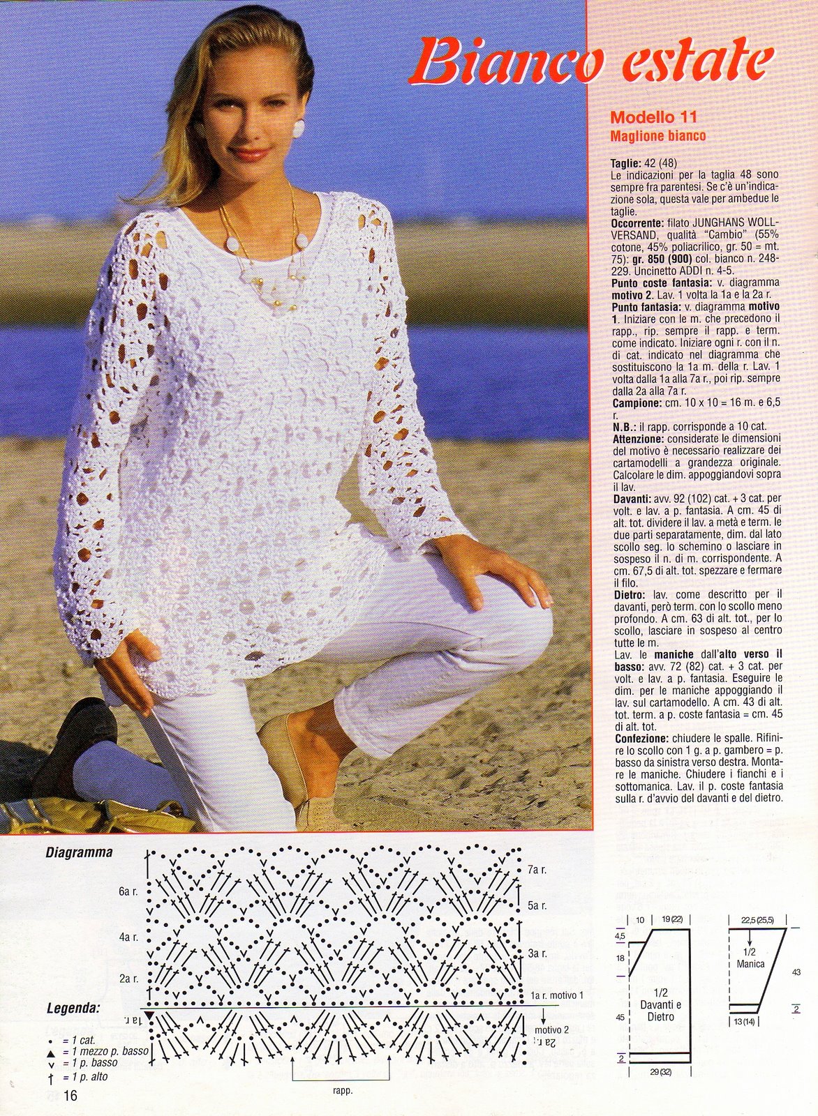 maglione donna bianci uncinetto