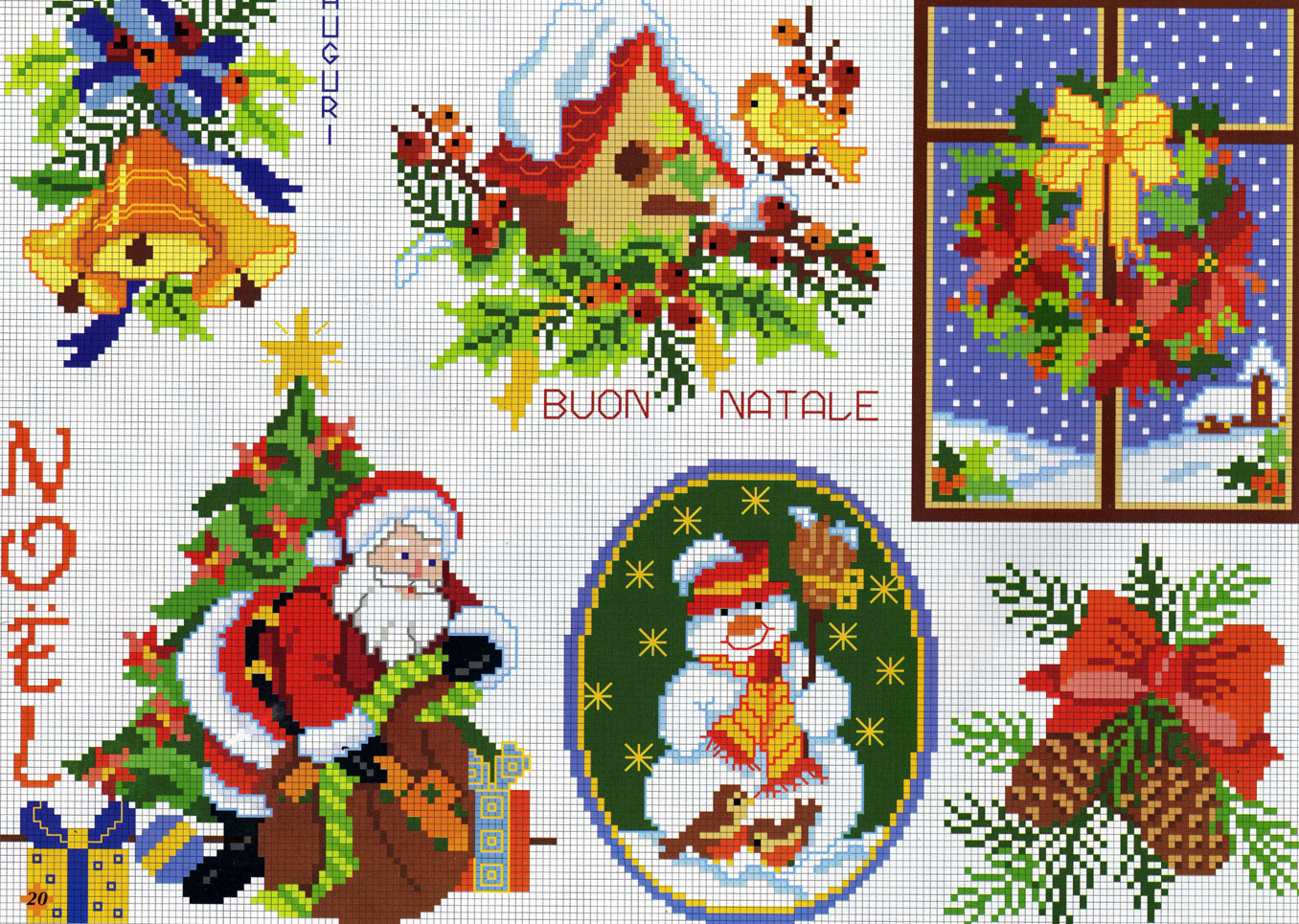 natale canpane pigne finestra