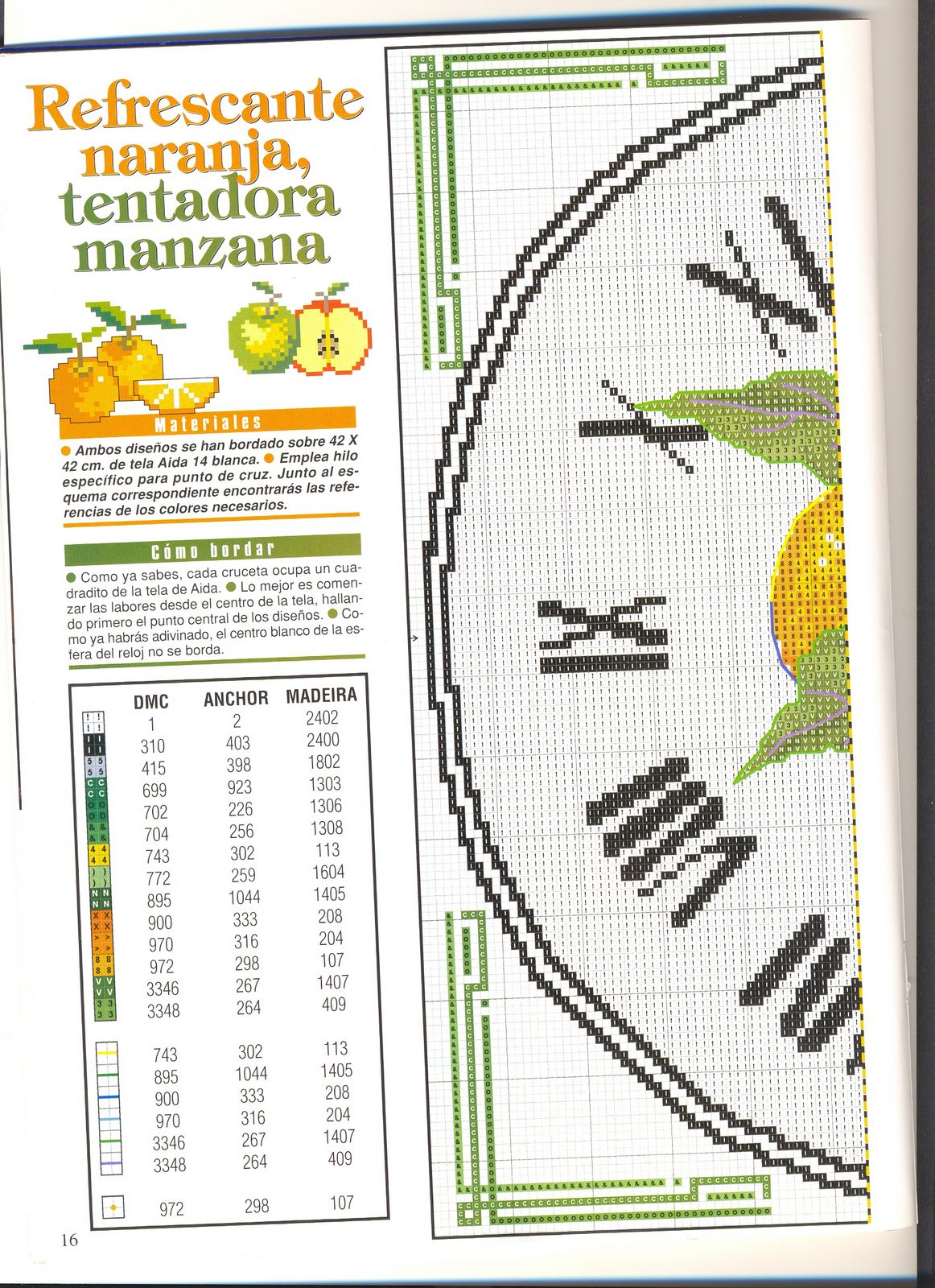 orologio punto croce arance (2)