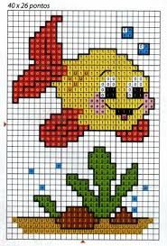 pesciolino schema punto croce bavaglino