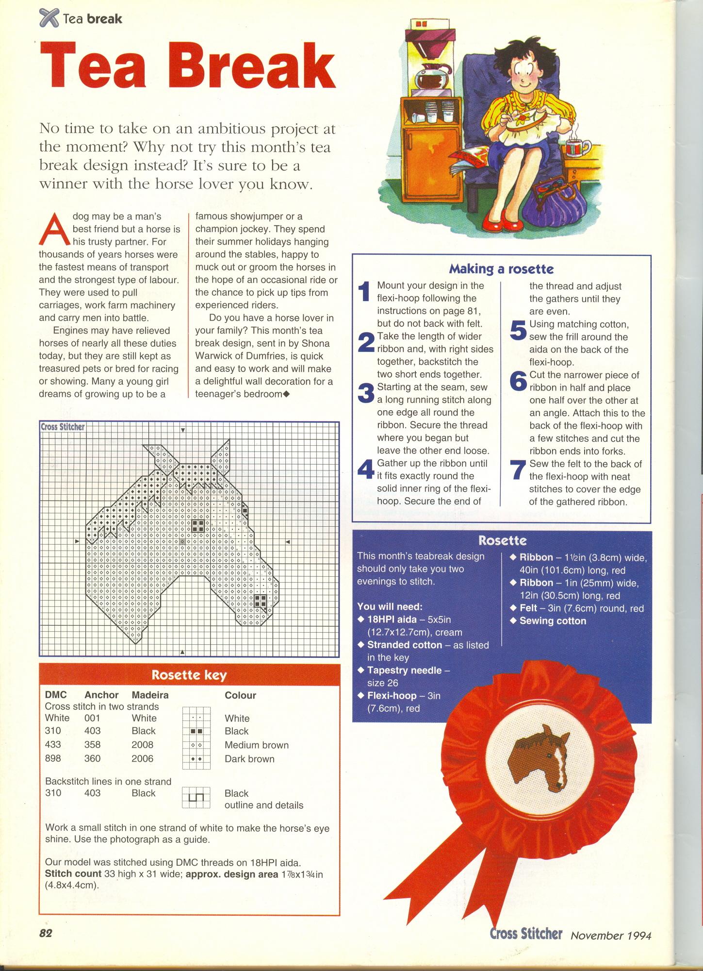 piccolo schema punto croce di un cavallo