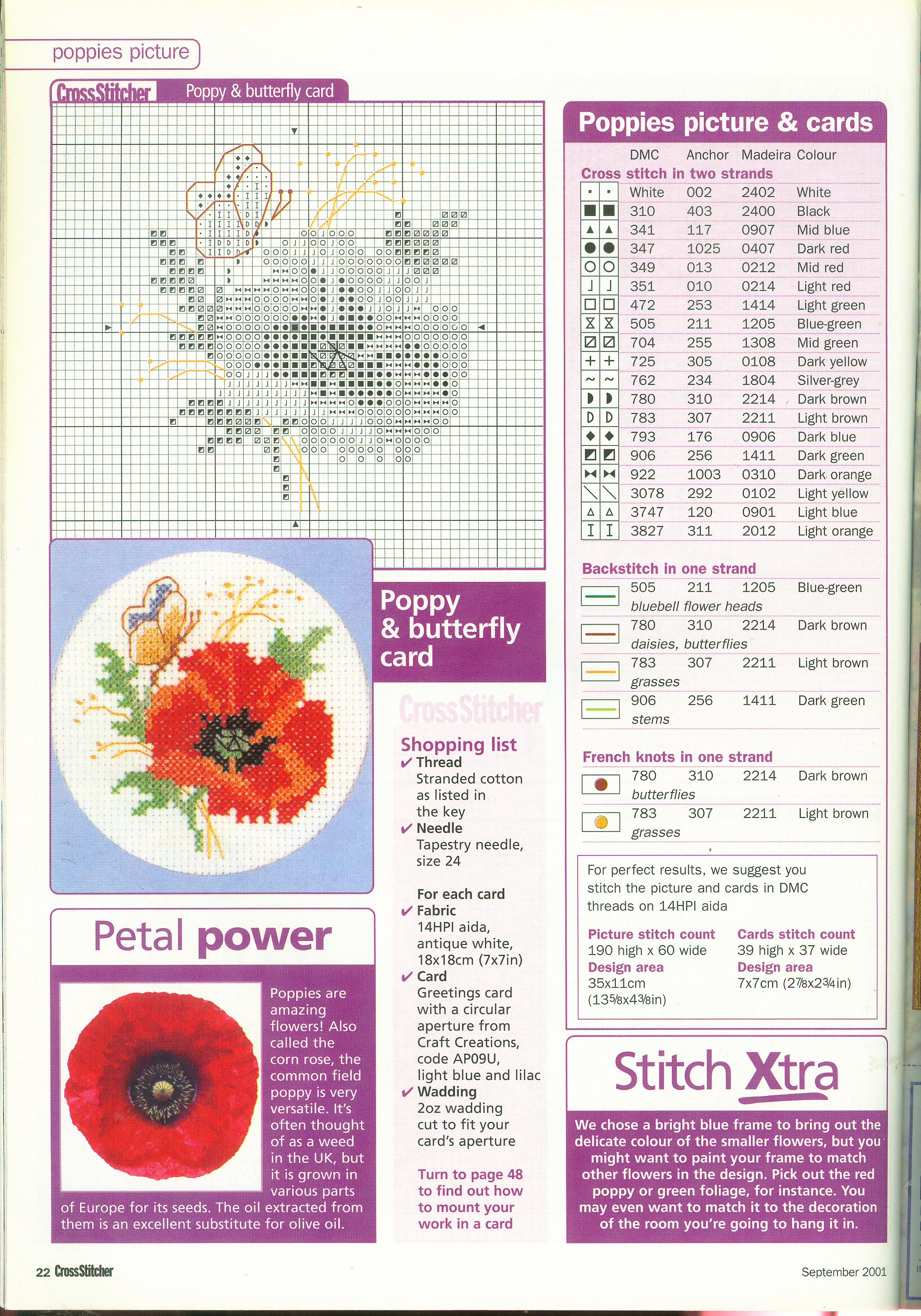 piccolo schema punto croce di un papavero-01