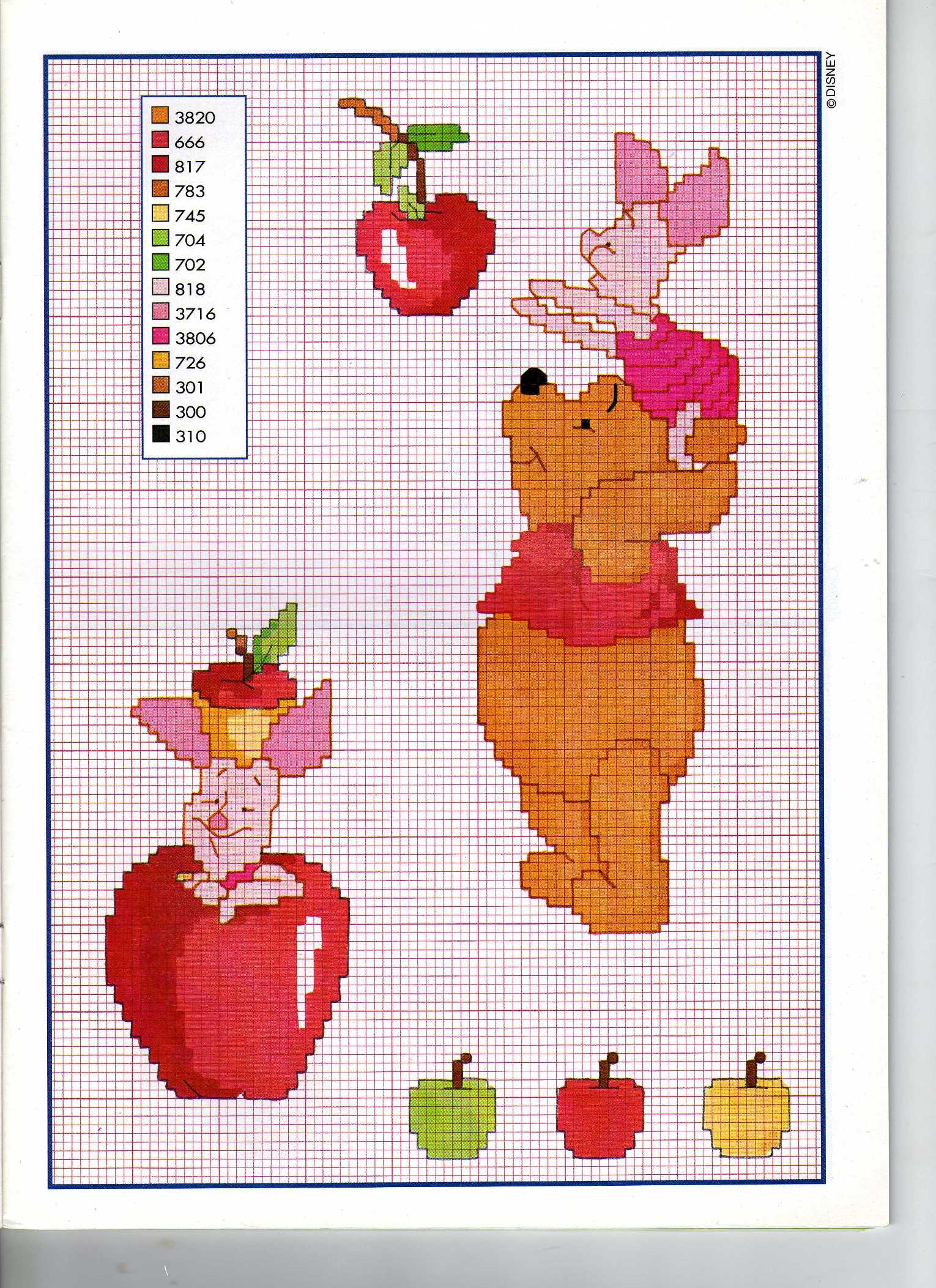 pooh e pimpi con mela