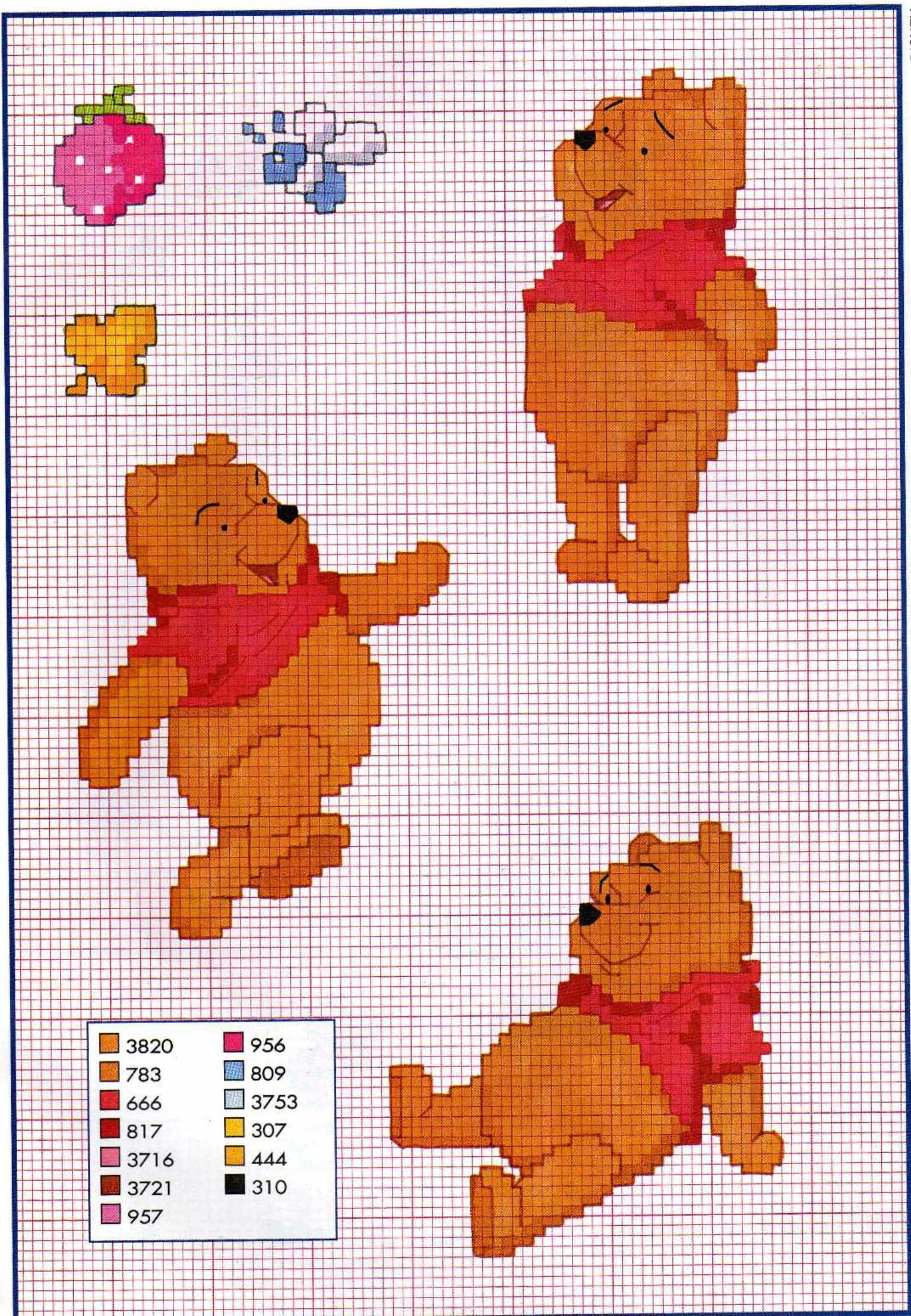 punto croce winnie the pooh