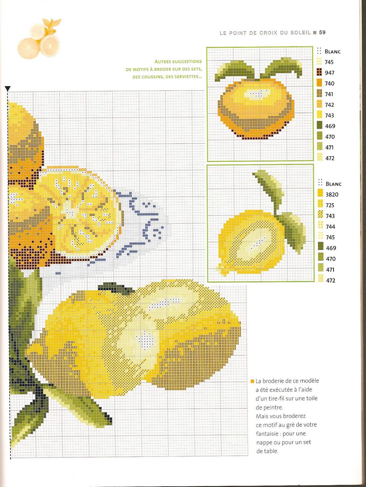 quadretto punto croce limoni (3)