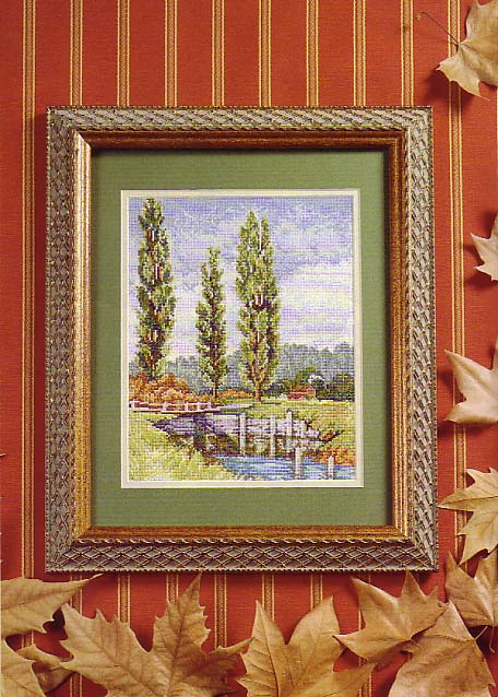 quadro paesaggio campestre punto croce (1)